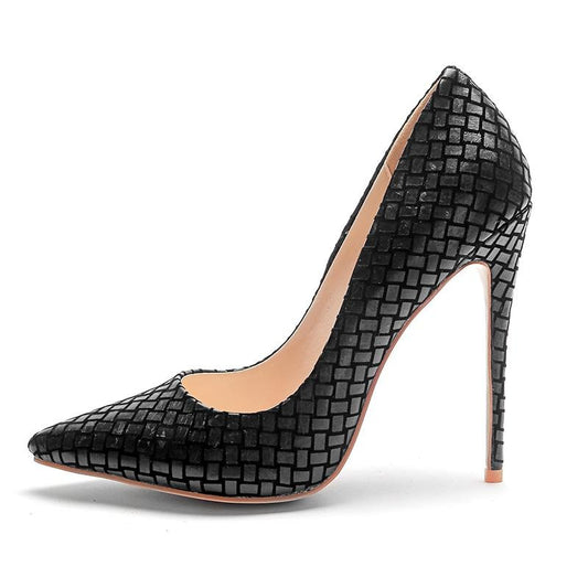 New Thin High Heels Women Pumps Autumn Pointed Toe Shallow Printing Shoes Fashion Footwear Party Ladies Shoes Big Size - LiveTrendsX