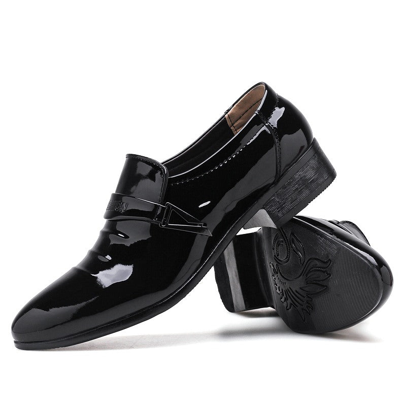 Mens Patent Leather Shoes White Black Formal Business Oxfords