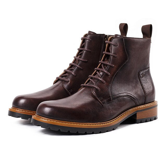 Men Boot Genuine Cow Leather Shoes Luxury Designers Men Casual Shoes - LiveTrendsX