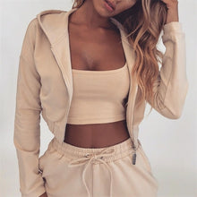 Load image into Gallery viewer, Summer Autumn Two Pieces Set Hoodie Top And Pant Tracksuit Women Set Elastic Waist Leisure 2 Piece Set Women Outfits - LiveTrendsX
