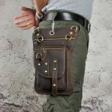 Load image into Gallery viewer, Original Leather Multifunction Men Travel Shoulder Crossbody Messenger Bag Hook Belt Waist Pack Drop Leg Phone Case Bag - LiveTrendsX
