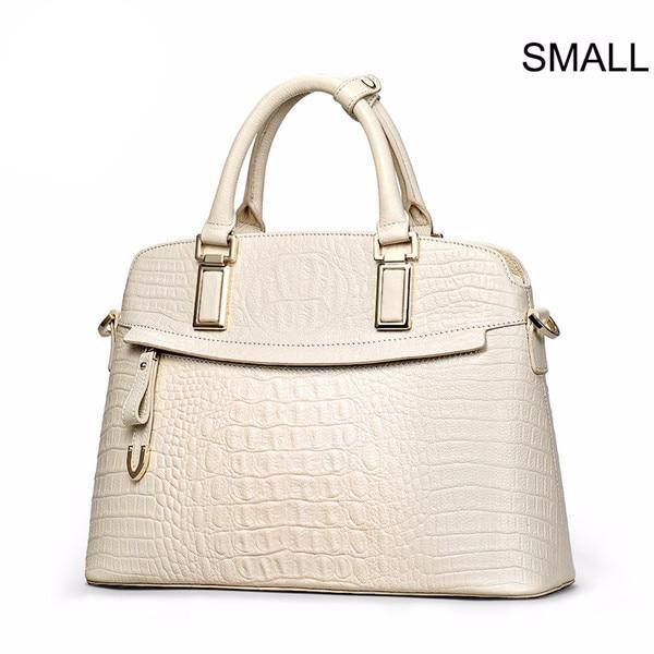 Crocodile Ladies Hand Bags 2019 Elegant Top-handle Bag Women Handbag Designer Brand 100% Genuine Leather Female Handbag - LiveTrendsX