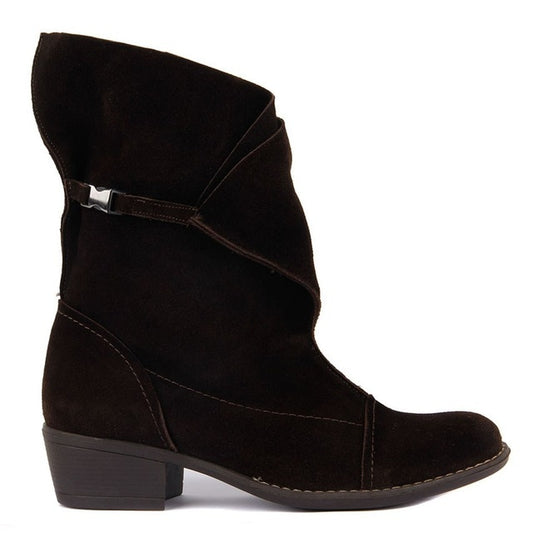 Genuine Leather Women Boots Vintage Boots Wedge Autumn Winter Shoes Woman Fashion Ladies Shoes Casual Female Ankle Boots Made in Turkey ботинки женские - LiveTrendsX