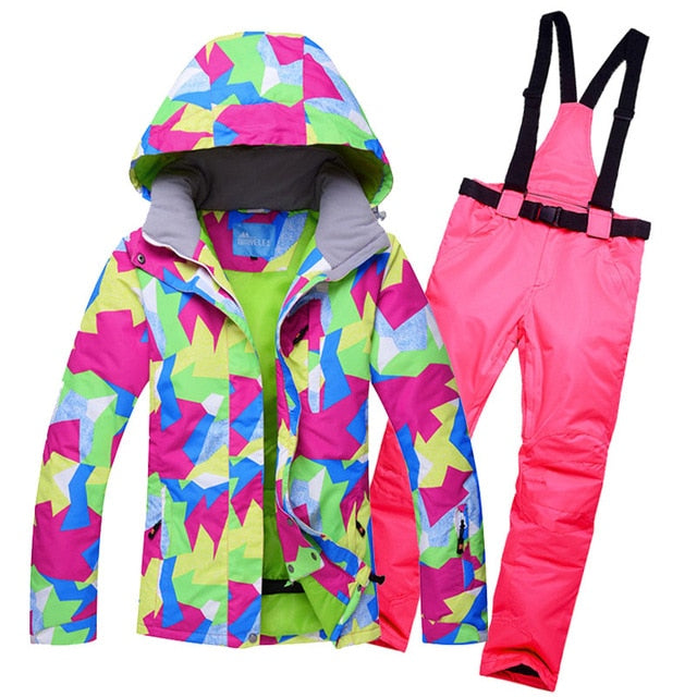 Winter Ski Suit Women Brands High Quality Ski Jacket and Pants for Women Warm Waterproof Windproof Skiing and Snowboarding Suits - LiveTrendsX