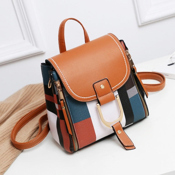 Designer Backpacks Women Leather Backpacks Female School BagS for Teenager Girls Travel Back Bag Retro Bagpack Sac A Dos - LiveTrendsX
