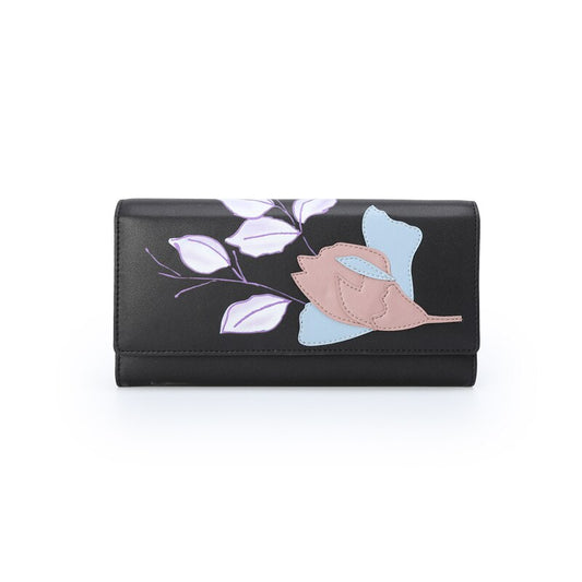 Fashion New plant flowers womens wallets and purses long retro ladies hands bags multifunction buckle credit card holder - LiveTrendsX