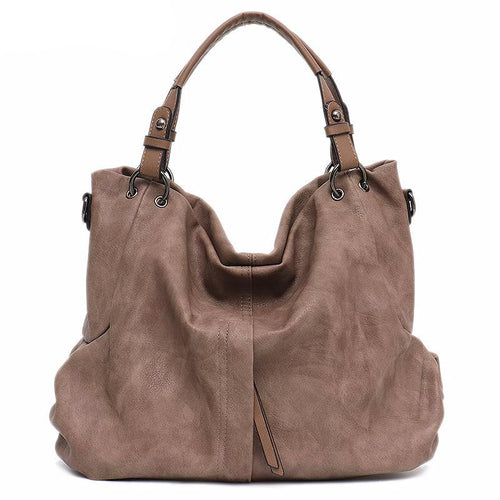 Large Women's Leather Handbags High Quality Female Pu Hobos Shoulder Bags Solid Pocket Ladies Tote Messenger Bags - LiveTrendsX