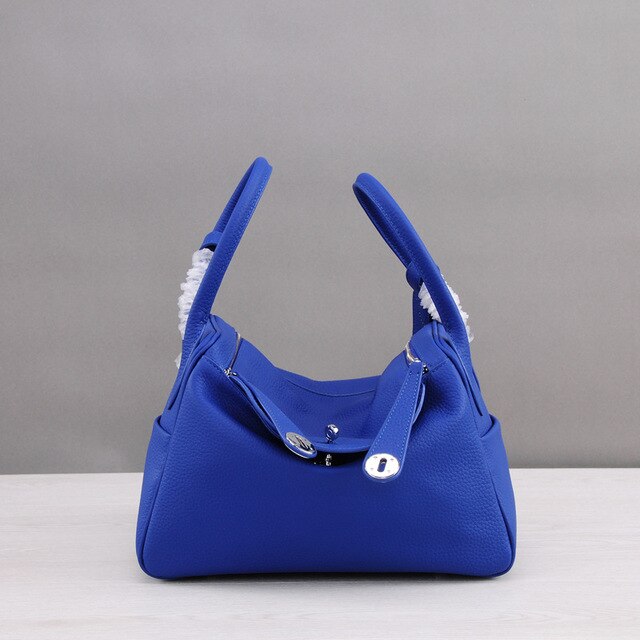 Classic cowhide genuine leather luxury brand style women handbag shoulder bags high quality bag - LiveTrendsX