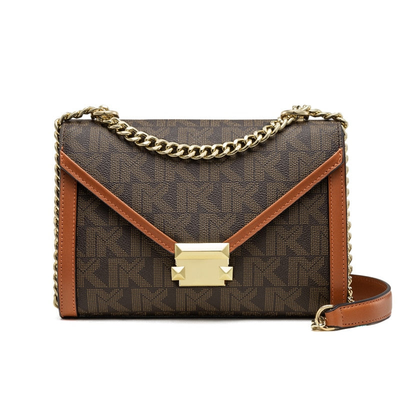 Fashion women messenger bags luxury brand style handbag classic genuine Leather bag cowhide OL flap - LiveTrendsX