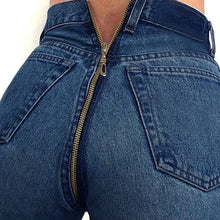 Load image into Gallery viewer, New Hot Sexy Back Zipper Long Jeans Women Basic Classic High Waist Skinny Pencil Blue Denim Pants Elastic Stretch Jeans - LiveTrendsX
