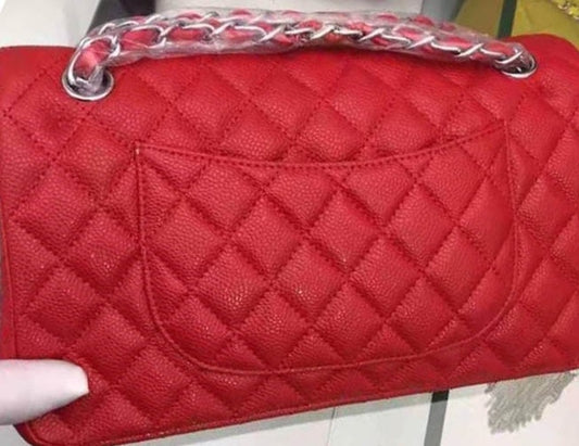 Luxury ladies handbag 2019 high quality leather caviar handbags famous designer gold chain silver chain female diagonal package - LiveTrendsX