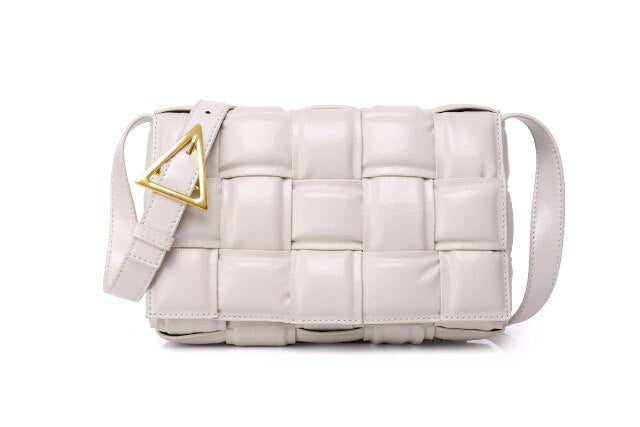 Women Handbags High Quality Genuine Leather Shoulder Bags Knitting Diamond Pattern Messenger Bags - LiveTrendsX
