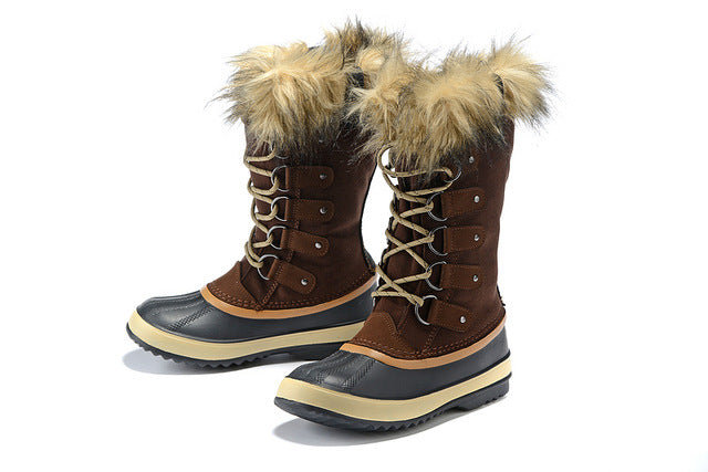 Winter waterproof wool liner trekking walking snow boots - LiveTrendsX