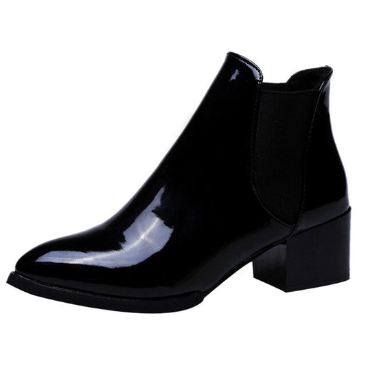 Women boots autumn winter new sexy fashion patent-leather - LiveTrendsX