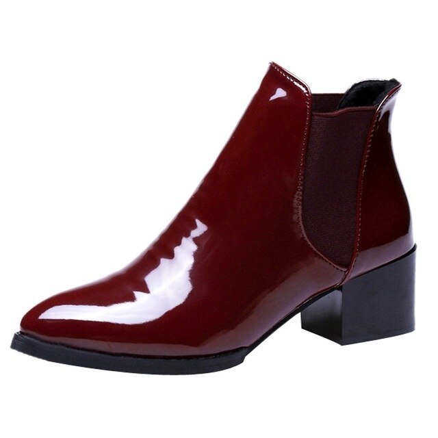 Women boots autumn winter new sexy fashion patent-leather - LiveTrendsX