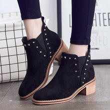 Load image into Gallery viewer, Women Ankle Boots Heels Shoes Fashion Rivet High Quality Boots - LiveTrendsX
