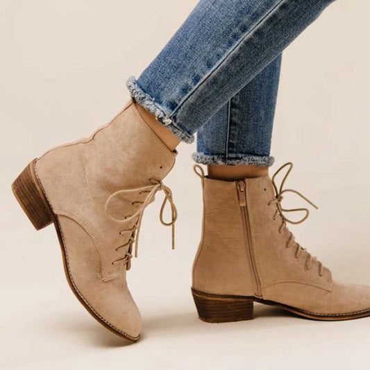 women's shoes with square root scalp shoes with zipper fashion buckle shoes - LiveTrendsX