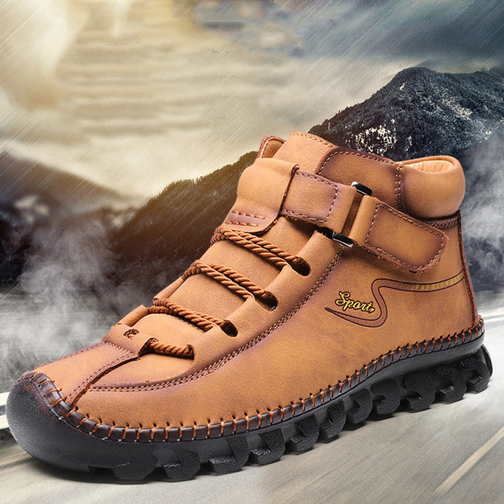 Retro Combat ankle Boots Men's Casual men safety shoes - LiveTrendsX