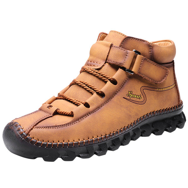 Retro Combat ankle Boots Men's Casual men safety shoes - LiveTrendsX