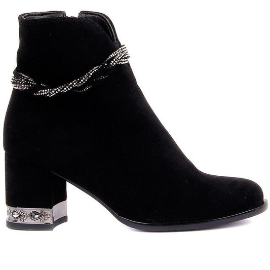 Guja-Black Suede Zipper Female Women Winter Boots - LiveTrendsX