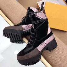 Load image into Gallery viewer, Autumn Winter Women Martin Boots Luxury Brand Fashion Women High Heels Round Toe High Quality Martin Boots Women Boots - LiveTrendsX
