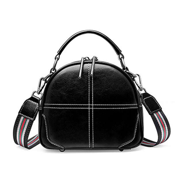 Real Leather Handbag New 2019 Fashion Handbag Korean Version Broadband Messenger Bag For Female Shoulder Bag - LiveTrendsX