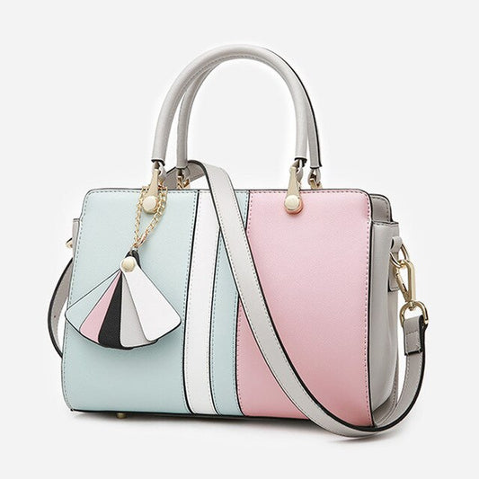 Spring And Summer New Cross-Body Shoulder Bag Korean Fashion Genuine Leather Simple Platinum Bag Hit Color Handbags Ladies Bag - LiveTrendsX