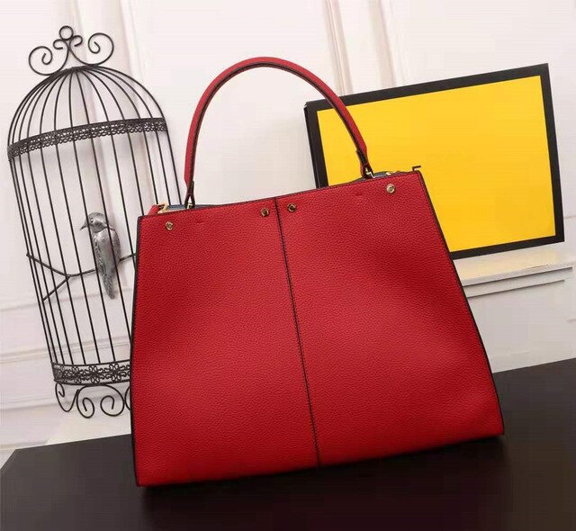Genuine Leather Handbags Big Women Bag High Quality Casual Female Bags Trunk Tote Shoulder Bag Ladies Bolsos - LiveTrendsX