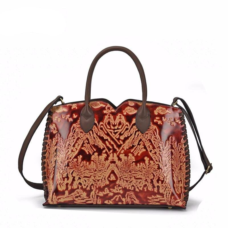 Women Genuine Leather bag  2019 new retro leather handbags shoulder messenger bag Original hand-wiping handbag - LiveTrendsX