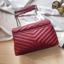 Load image into Gallery viewer, Women genuine Leather handbag luxury Designer 30CM LOU LOU messenger bag Female chain shoulder bag Lady Crossbody Bag - LiveTrendsX

