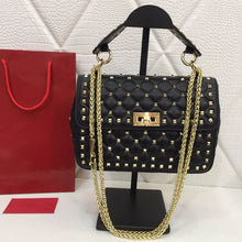 Load image into Gallery viewer, Luxury real leather Women Rivet bag High quality Famous crossbody Female Messenger Handbag Shoulder Designer ladies totes - LiveTrendsX
