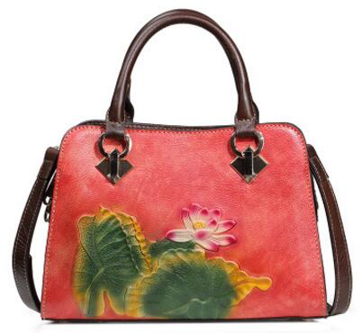Fashion style  floral lady doctor Handbags genuine leather luxury designer single shoulder Bags - LiveTrendsX