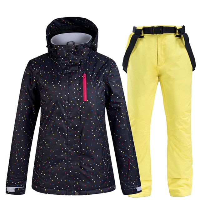 Winter Women Ski Suit Ski Jacket and Pants for Women Warm Waterproof Windproof Skiing and Snowboarding Suits Female Ski Coat - LiveTrendsX