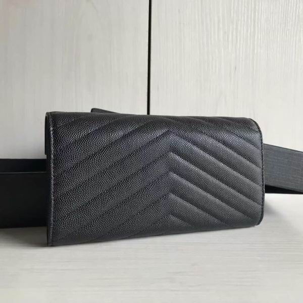 Women envelope long wallet purse Clutch High quality Bag Luxury Handbag real Leather Designer caviar leather Famous Ladies Bags - LiveTrendsX