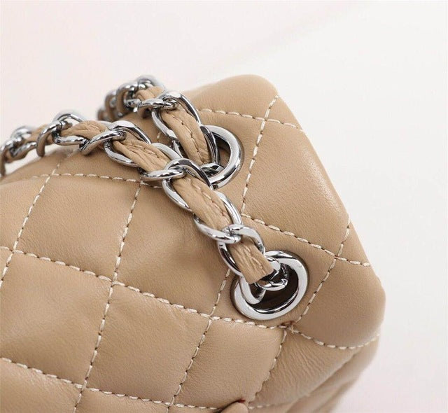 Tote sheepskin Chain Large Shoulder Crossbody Bags Fashionable women's shoulder bag is 100% natural leather - LiveTrendsX