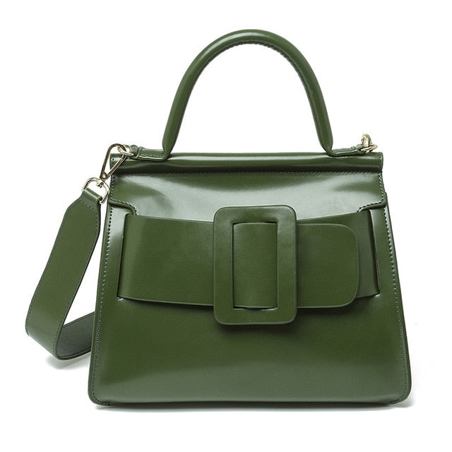 High Quality Luxury Womens Tote Bags Fashion Solid Belt Buckle Crossbody Bags European Large Capacity Handbags Shoulder Bag - LiveTrendsX