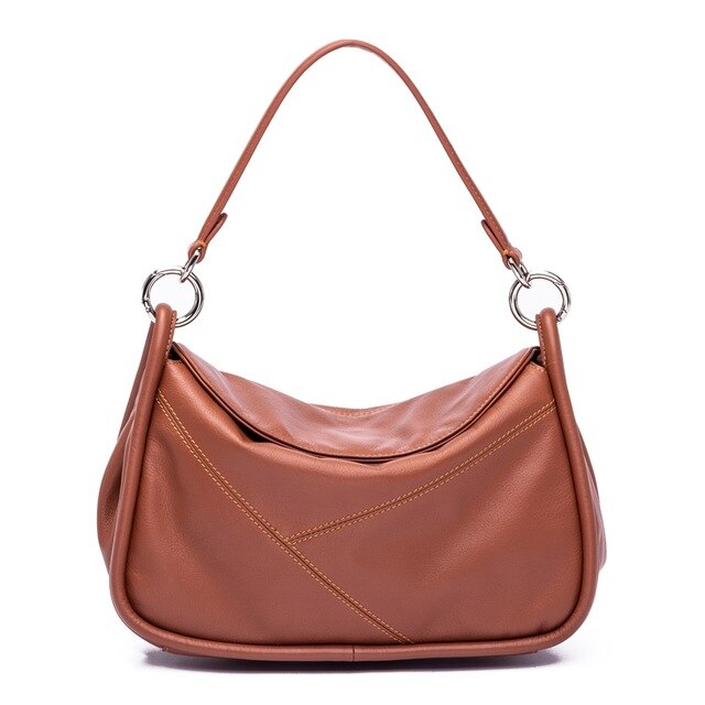 Soft Genuine Leather Luxury Handbags Women Designer Handcrafted Baguette Bag Crossbody Shoulder Purse Premium Saddle Bag - LiveTrendsX