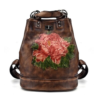 New leather retro shoulder bag multifunctional backpack single shoulder casual fashion women's bag - LiveTrendsX
