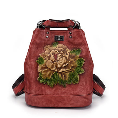 New leather retro shoulder bag multifunctional backpack single shoulder casual fashion women's bag - LiveTrendsX