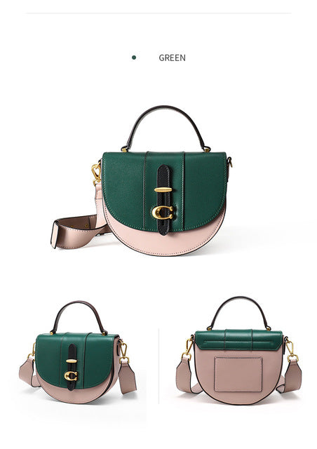 Women bag 2019 new Portable half moon bag Stylish and natural one-shoulder crossbody bag Saddle bag - LiveTrendsX