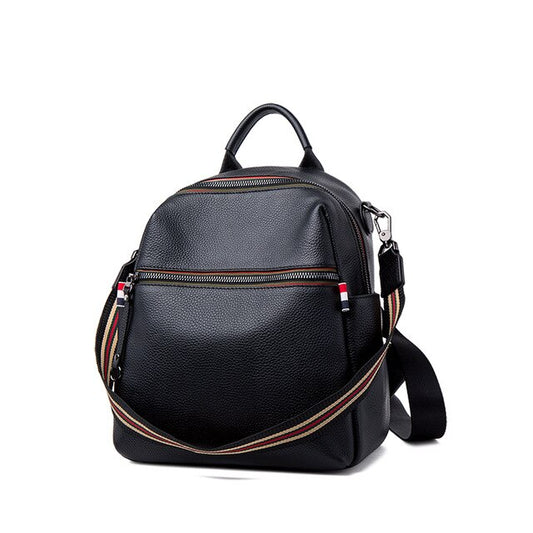 Genuine Leather Backpacks Women Luxury Soft Real Cow Leather Backpack for Girls Green Fashion Female Designer Back - LiveTrendsX