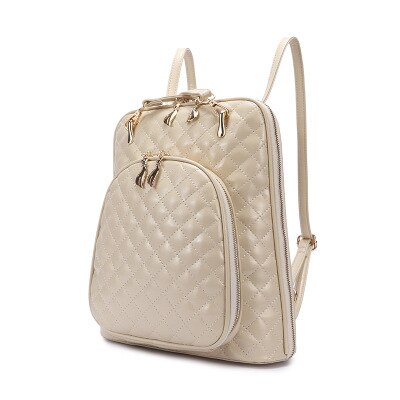 Women Backpack Korean Genuine-Leather Travel-Bag Female Fashion All-Match Rivet Leisure - LiveTrendsX