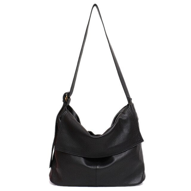 High Quality Italian Leather Messenger Bag Women Casual Flap Shoulder Bag Ladies Luxury Leather Handbag Femal Large Crossbody - LiveTrendsX