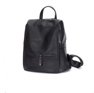 Anti Theft Design Women Rucksack Genuine Cowhide Leather Female Bagpack School Bags for Teenager Girl Soft Back Pack - LiveTrendsX