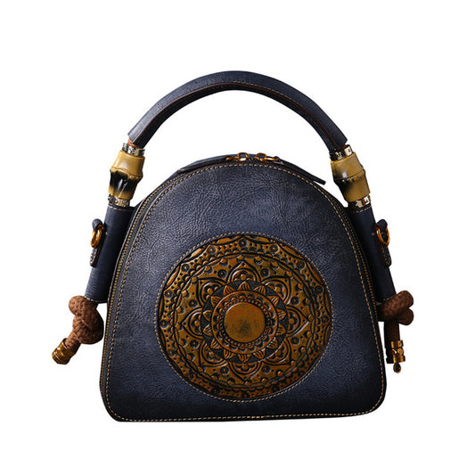 New Vintage Vegatable Tanned Brown Grey Red Genuine Leather Shell Small Women Handbags Girl Shoulder Messenger Bags M3217 - LiveTrendsX