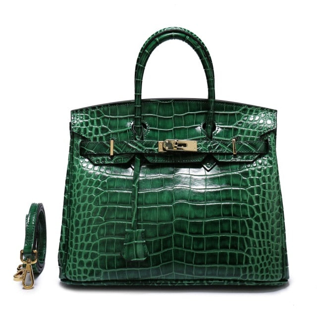 NEW Genuine Leather Women Handbags Luxury Designer Fashion Totes Crocodile pattern Messenger Bags Female Shoulder Crossbody Bags - LiveTrendsX