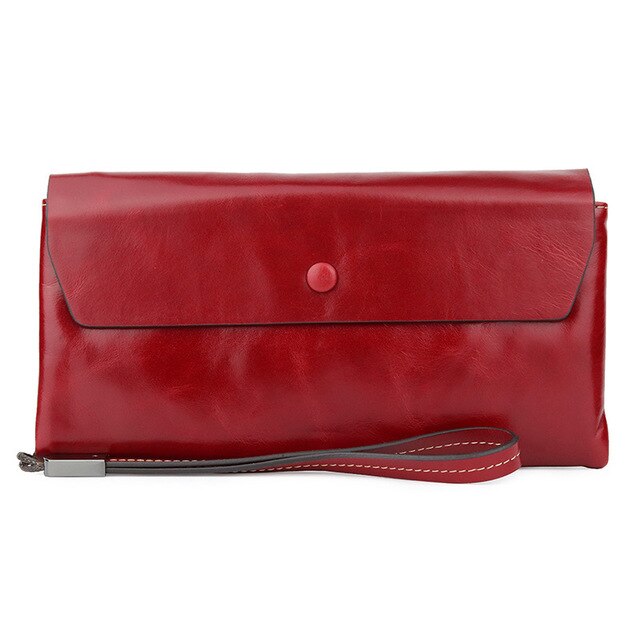 New Genuine Leather Women Wallets Female Leather Wallets With Phone Pocket Ladies Purse Hasp Small Bags For Womens Card Holder - LiveTrendsX