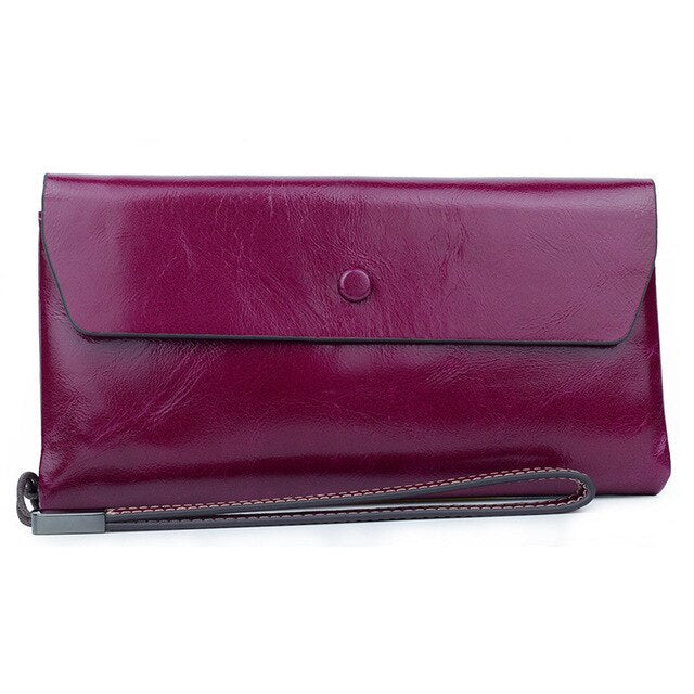 New Genuine Leather Women Wallets Female Leather Wallets With Phone Pocket Ladies Purse Hasp Small Bags For Womens Card Holder - LiveTrendsX
