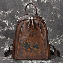 Load image into Gallery viewer, Retro shoulder bag tree high leather backpack handmade color head layer cowhide fashion backpack Lady Travel backpack - LiveTrendsX
