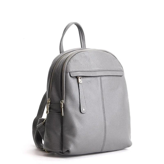 Backpack Women Genuine Leather Black Red Bag New Female Cow Leather Girls Backpack Simple Design Teenage Shoulder Bag bolsa - LiveTrendsX